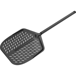Pizza-Schieber, Aluminium Black Edition 14 Zoll / 36cm, Carbongriff lang, abnehmbar