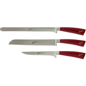 Berkel Elegance Set m. 3 Schinkenmessern rot