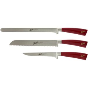 Berkel Elegance Schinkenmesser Set 3 teilig rot