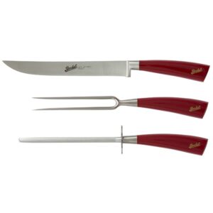 Berkel Elegance Bratenmesser Set 3 teilig rot
