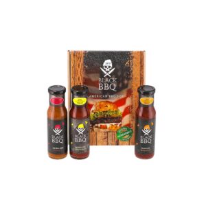 Black BBQ American BBQ Box mit 3 Flaschen