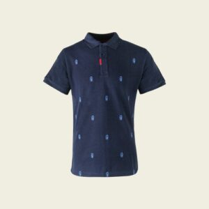 Big Green Egg Golf Poloshirt blau L