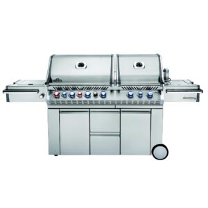 Napoleon Prestige PRO 825 mit Sizzle Zone & Heckbrenner, inkl. Drehspieß-Set, Edelstahl